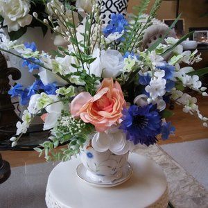 Boutique Accents - VINTAGE Inspired BUTTERFLY Teacup FLORAL Boutique Accents - VINTAGE Inspired BUTTERFLY Teacup FLORAL